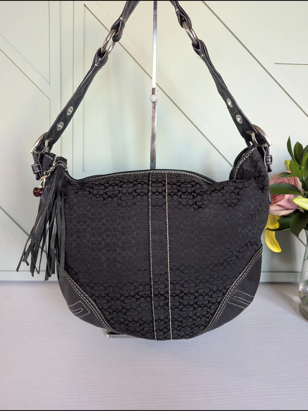 Vintage Coach Soho Signature Hobo Shoulder Bagl